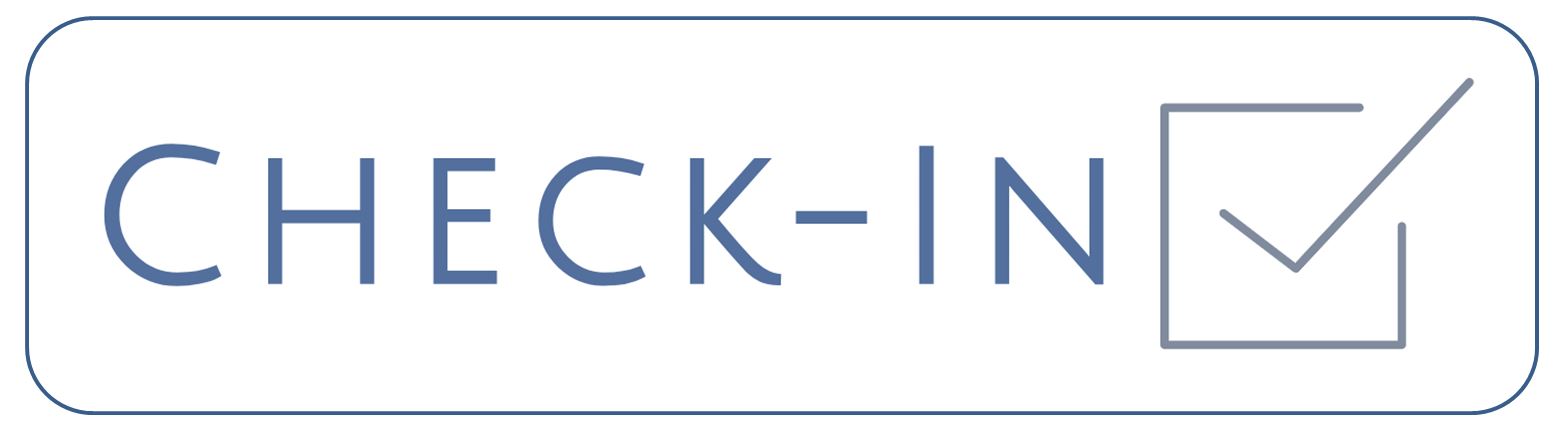 Check In 2020 mit Rahmen gerundete Ecken