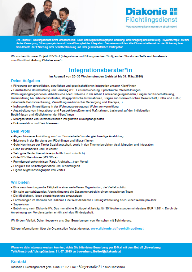 stellenangebot diakonie